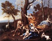 POUSSIN, Nicolas The Nurture of Jupiter sh oil painting artist